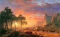 Albert Bierstadt los toros del sendero de Oregon